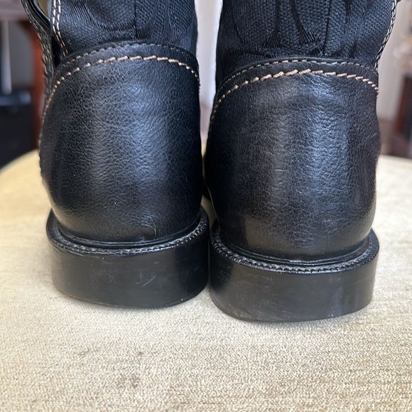 Coach ROCHELLE Pull on Signature Canvas Leather Black Riding Boots - Picture 10 of 16